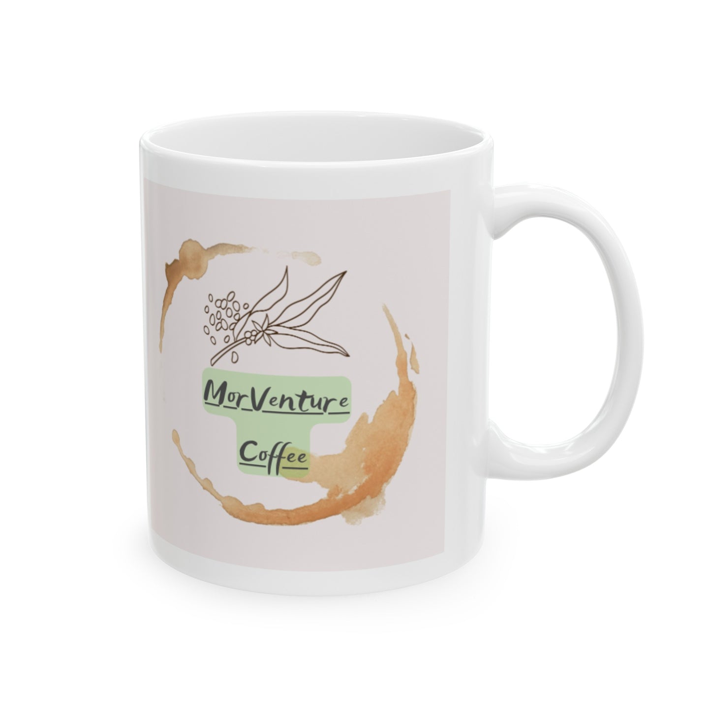 MorVenture Coffee Brand Ceramic Mug, 11oz